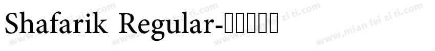 Shafarik Regular字体转换